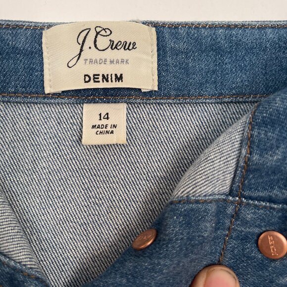 J.Crew Button Front Denim Midi Dress - Picture 2 of 6